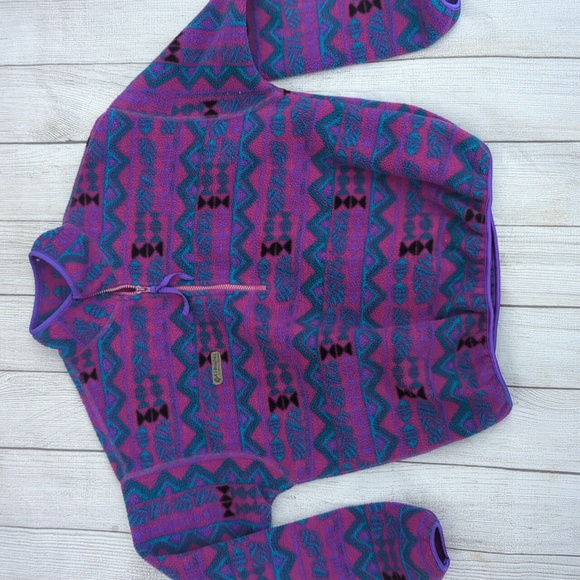 Columbia Jackets & Blazers - Vintage 90’s Columbia fleece jacket  purple and turquoise